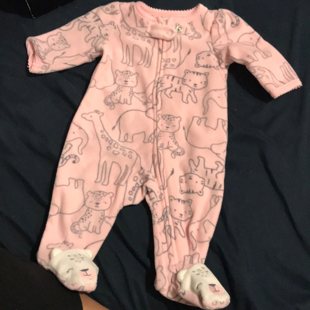 Carters NB Animal cotton pjs